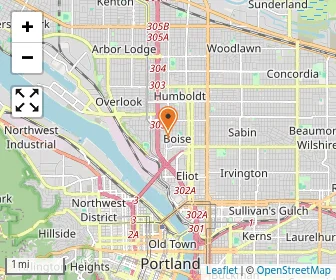 Map of Albina Youth Opportunity School