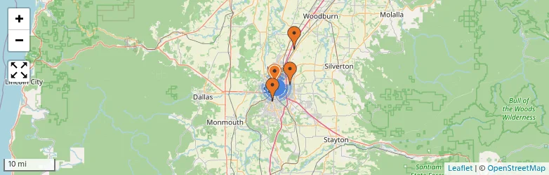 Related schools map
