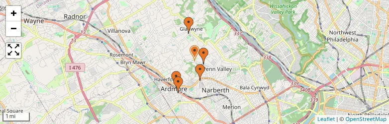 Related schools map
