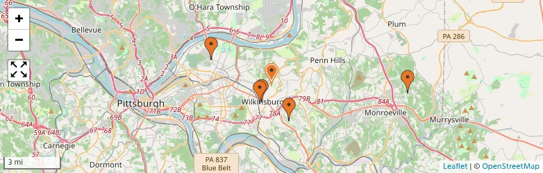 Related schools map