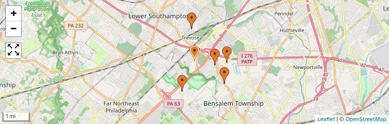 Related schools map