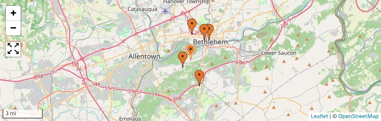 Related schools map