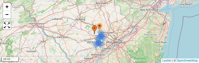Related schools map