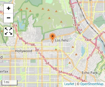 Map of Hollywood Los Feliz Corners Preschool