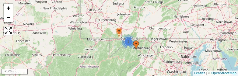 Related schools map
