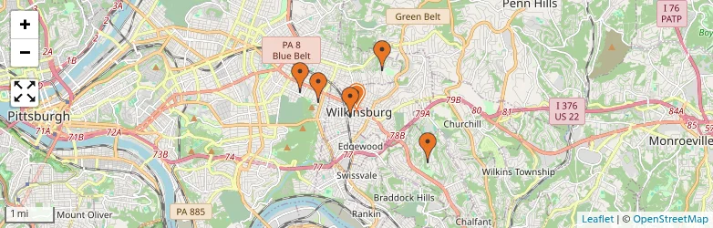 Related schools map