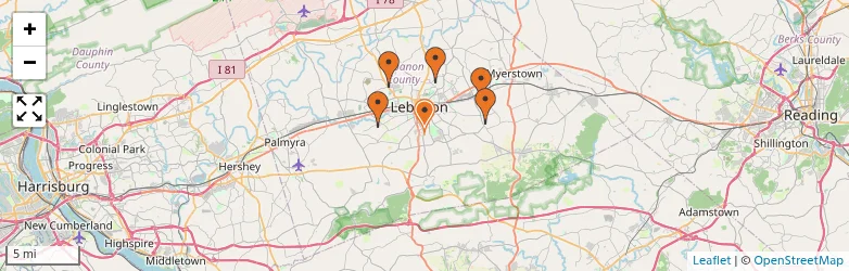 Related schools map