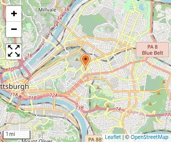 Map of Western Pennsylvania School For Blind Children