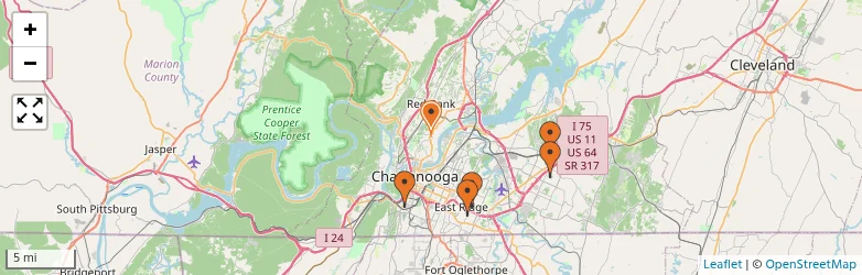 Related schools map