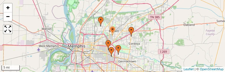 Related schools map