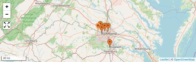 Related schools map