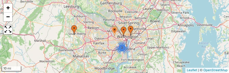 Related schools map