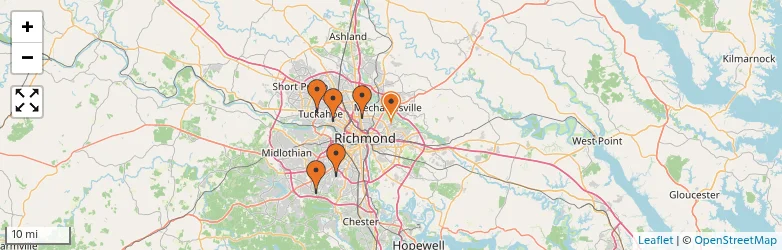 Related schools map