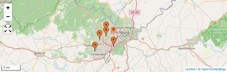 Related schools map