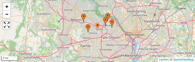 Related schools map
