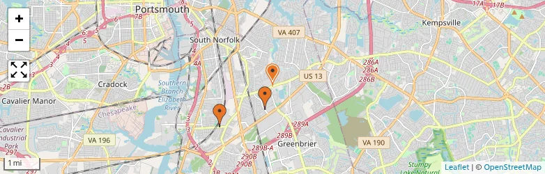 Related schools map