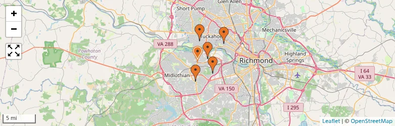 Related schools map