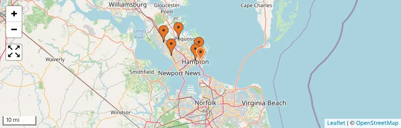 Related schools map