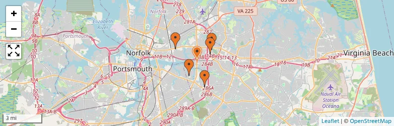 Related schools map
