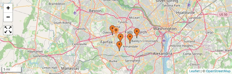 Related schools map