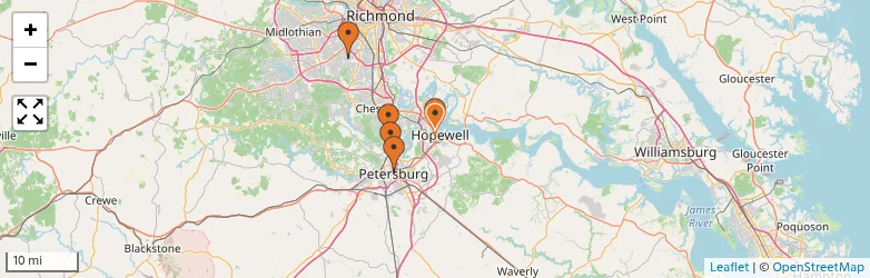 Related schools map