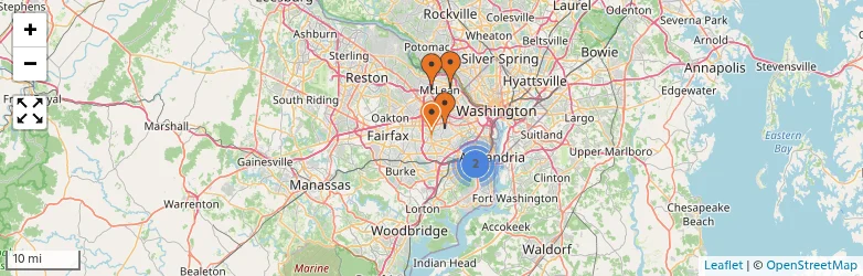 Related schools map