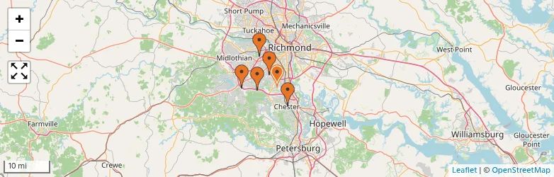 Related schools map