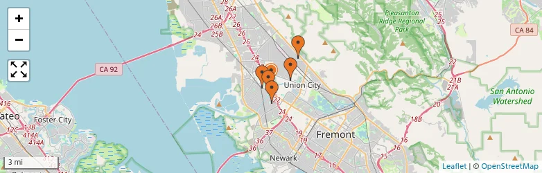 Related schools map