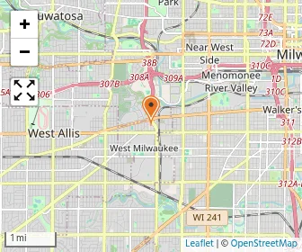 Map of Cristo Rey Jesuit Milwaukee High School