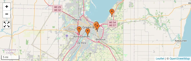 Related schools map
