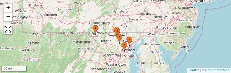 Related schools map