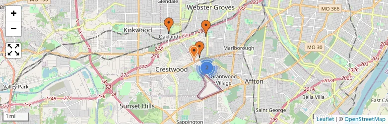 Related schools map