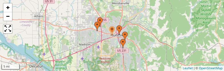 Related schools map