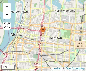 Map of Memphis Recovery Center