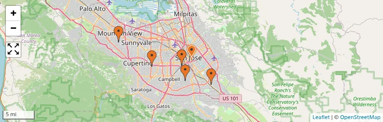 Related schools map