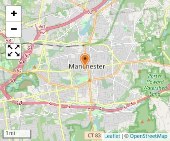 Map of Clinical Day School - Manchester Memorial Hospital