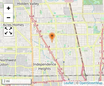 Map of North Houston Baptist School