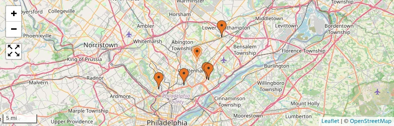 Related schools map