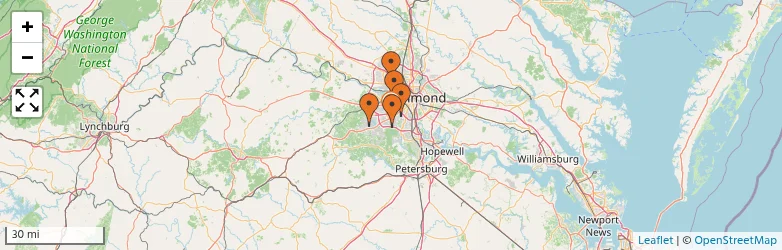 Related schools map