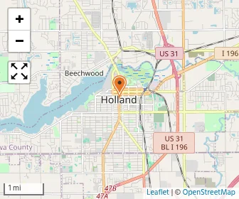 Map of Holland Christian Rose Park Elementary Christian