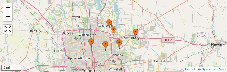 Related schools map