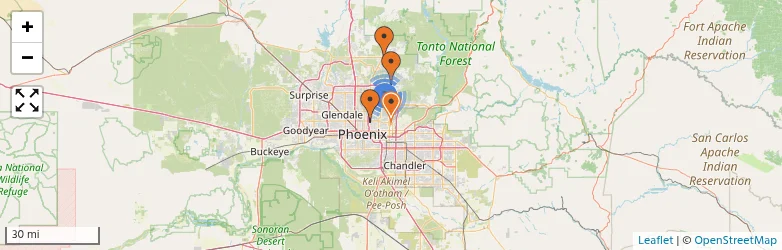 Related schools map