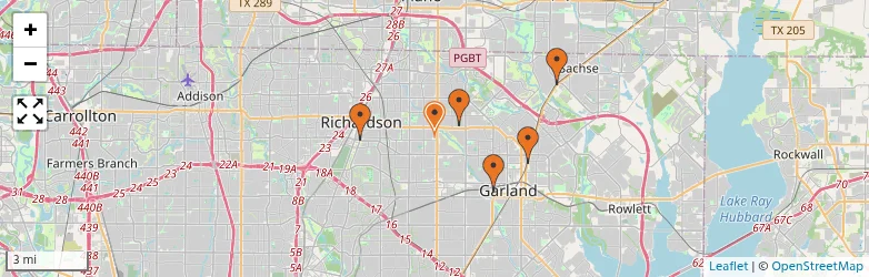 Related schools map