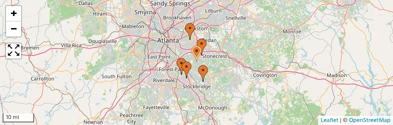 Related schools map