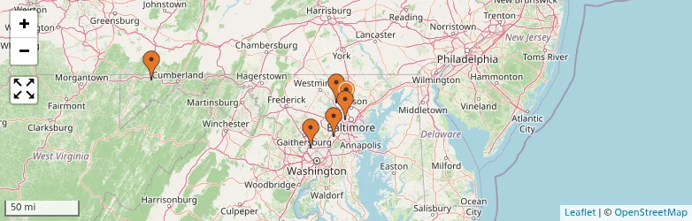 Related schools map