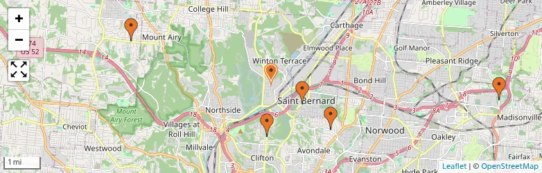 Related schools map