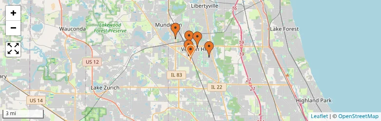 Related schools map