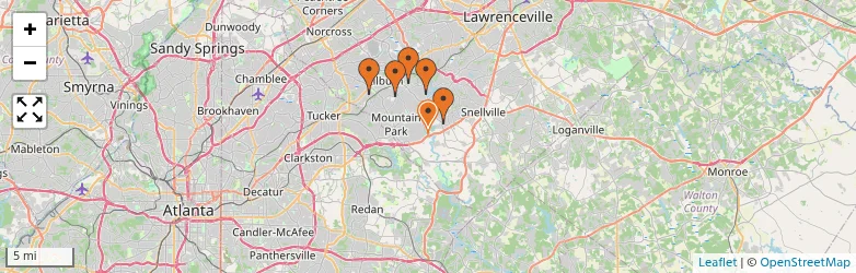 Related schools map