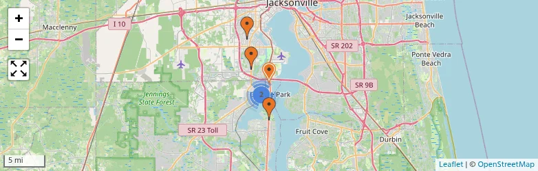 Related schools map