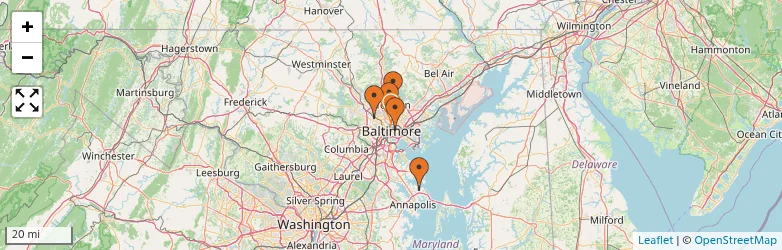 Related schools map